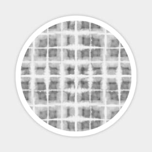 Shibori gray squares Magnet